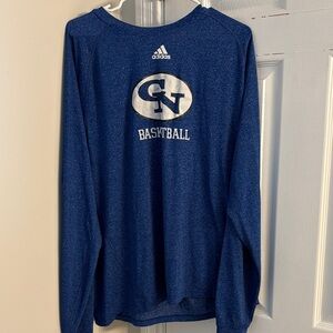 Adidas Navy Basketball Graphic Long Sleeve Tee